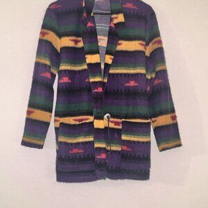 Vintage JW Jeans Tribal Aztec Print Coat Y2K Boho Southwestern Jacket